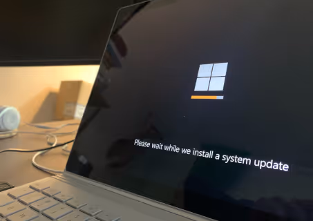 Windows update scherm