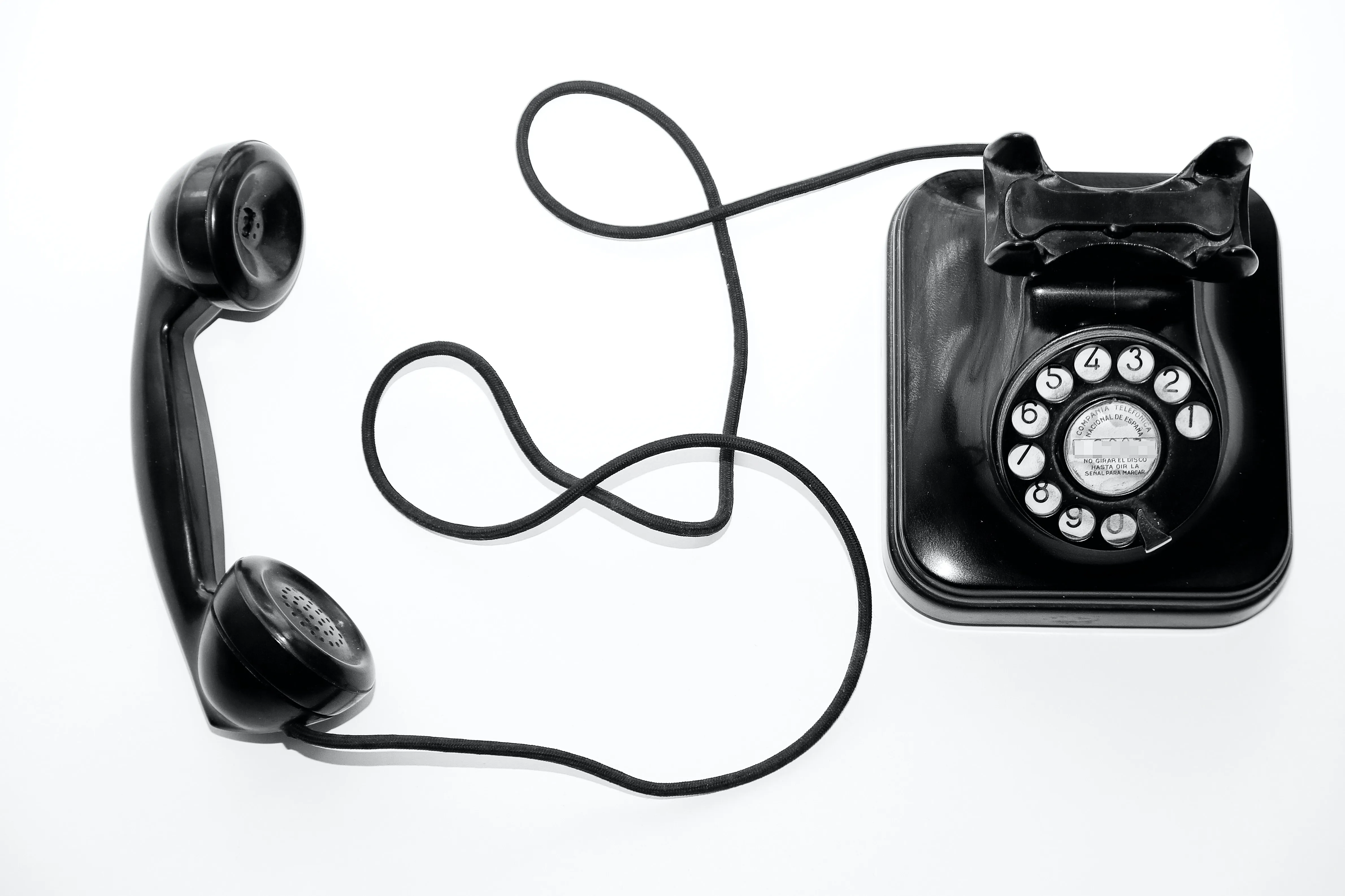 oude telefoon met snoer